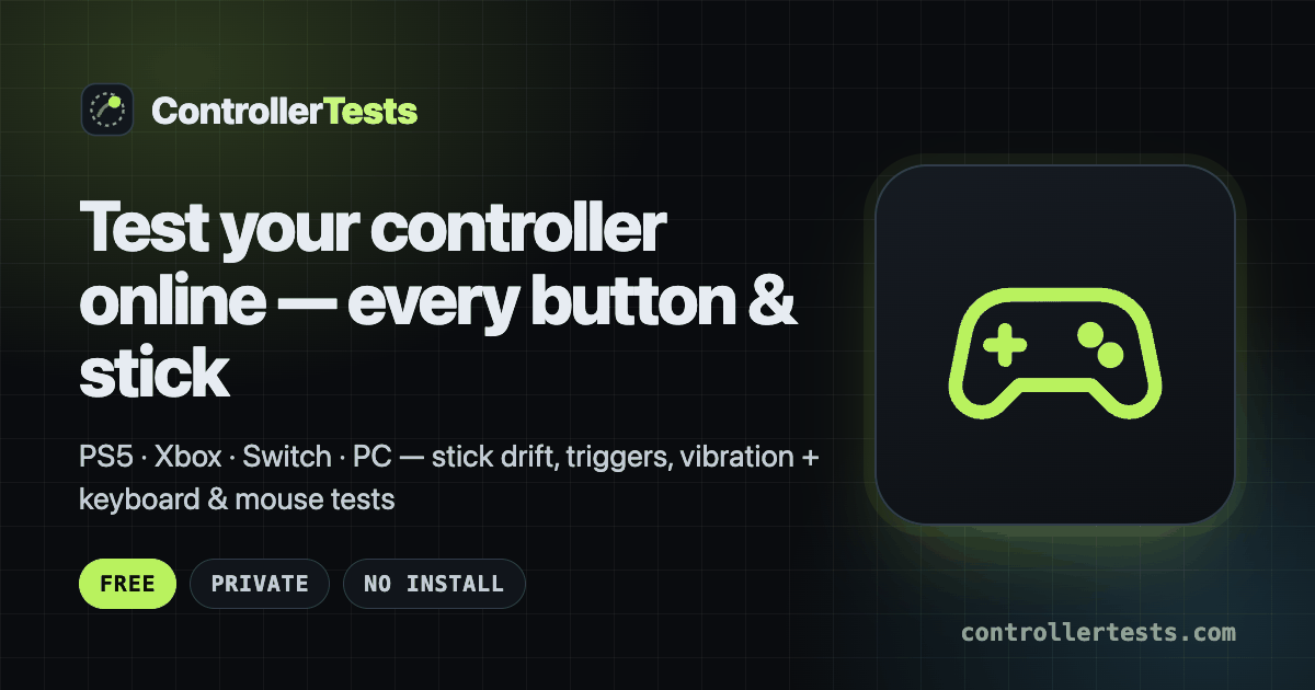 ControllerTests — Free Online Controller Tester & Drift Test